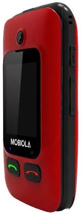 TELEFON GSM MOBIOLA KLAPKĄ CZERWONY TLEFON DLA SENIORA MB610 2G - zdjęcie 3