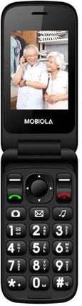 TELEFON GSM MOBIOLA DLA SENIORA KLAPKĄ CZARNY MB610 2G - zdjęcie 2
