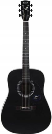 Gitara akustyczna 4/4 + pokrowiec gratis - SAGA SF700 BK - zdjęcie 2