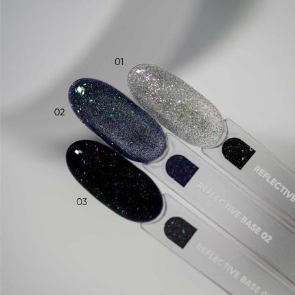 Nailsoftheday Nailsofthenight Reflective Base 03 Baza Hybrydowa Z Efektem