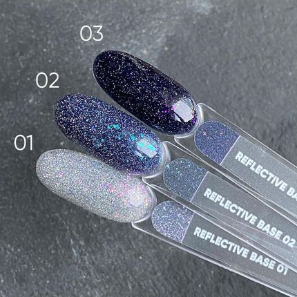 Nailsoftheday Nailsofthenight Reflective Base 03 Baza Hybrydowa Z Efektem