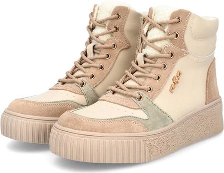 Ocieplane sneakersy za kostkę - FILIPPO DBT6461/24 BEŻOWE - zdjęcie 3