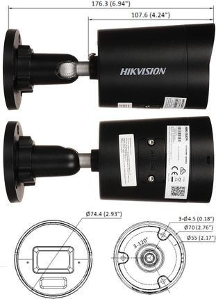 Hikvision Kamera IP DS-2CD2063G2-LI2U(2.8mm)(BLACK) - zdjęcie 2