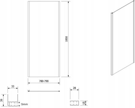 Aqualine Amadeo 110x80 S1BTS110BTP80 - zdjęcie 2