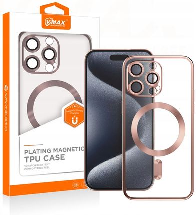 Vmax Nakładka Electroplating Mag Tpu Do Iphone 16 Plus 6 7 Różowo Złota - zdjęcie 2