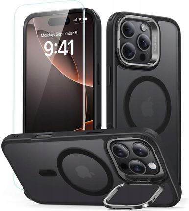 Esr Etui Classic Hybrid Kickstand Halolock Magsafe Tempered Glass Do Apple Iphone 16 Pro Max Czarny Matowy - zdjęcie 2