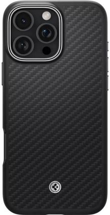 Spigen Etui Enzo Aramid Mag Magsafe Do Apple Iphone 16 Pro Czarno Srebrny - zdjęcie 2