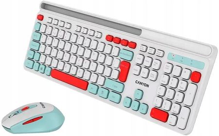 Zestaw klawiatura + mysz Canyon HSET-W5 Biały (CNSHSETW5WT) - zdjęcie 3