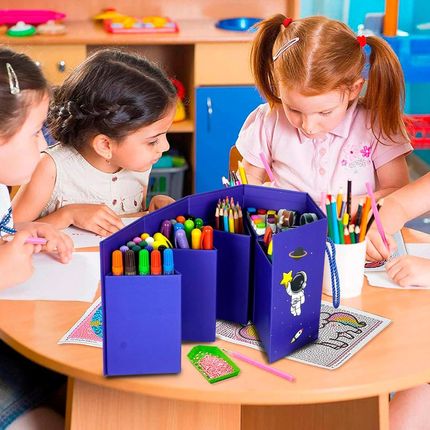 Dmr Zestaw Artystyczny Kredki Pisaki Farby 114 El. Dla Dziewczynki - zdjęcie 2