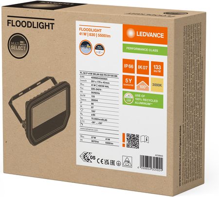 Ledvance Floodlight Pfm Led G4 27W/41W 133M/W 3000K Czarny By Osram 4099854305924 - zdjęcie 2