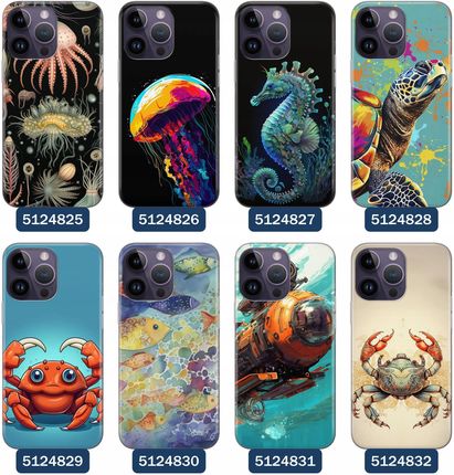 Etui Do Iphone 14 Pro Morze Statki Fale Ryby Delfiny Muszle - zdjęcie 3