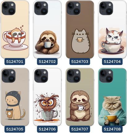 Etui Do Iphone 14 Kawa Kawusia Ziarna Kubek Coffee - zdjęcie 4