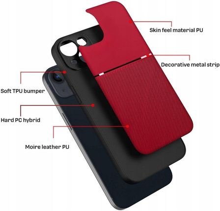 Etui Noble Do Iphone 16 Plus Czerwony - zdjęcie 4