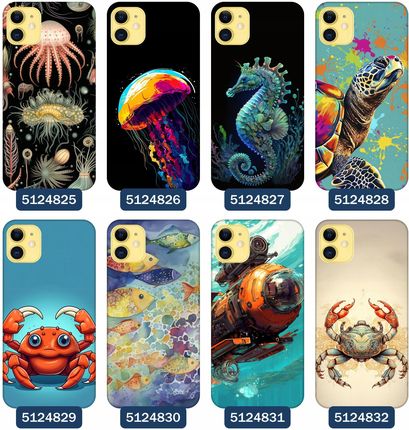 Etui Do Iphone 11 Morze Statki Fale Ryby Delfiny Muszle - zdjęcie 4