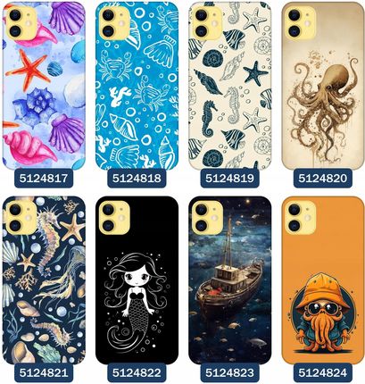 Etui Do Iphone 11 Morze Statki Fale Ryby Delfiny Muszle - zdjęcie 2