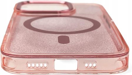 Etui Do Iphone 16 Plus Magsafe Glitter Clear Case Różowe Plecki Cover - zdjęcie 6