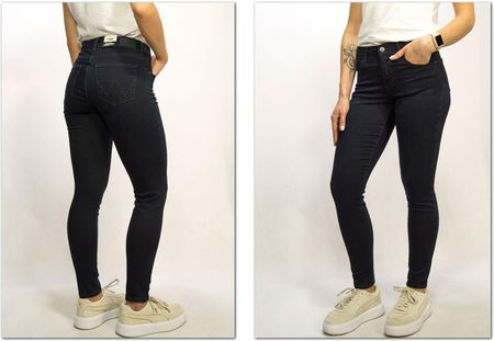 Wrangler High Rise Skinny Blue Black - zdjęcie 3