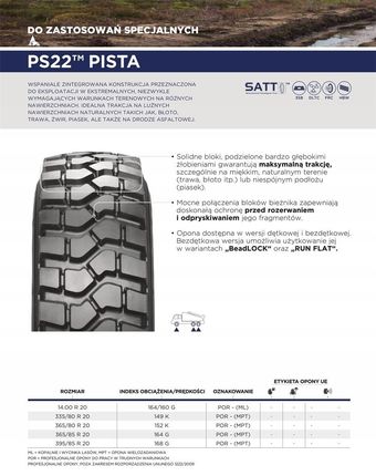 Pirelli PS22 395/85R20 168G - zdjęcie 2