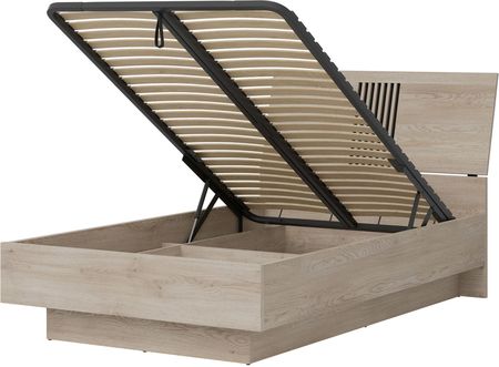 Liveo Łóżko Mati Mi18 120X200 Dąb Cremona Cotta Czarny Z Pojemnikiem - zdjęcie 3