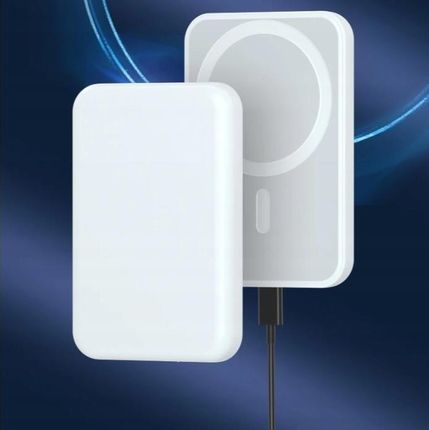 Powerbank magnetyczny Ecobox Powerbank Magsafe 5000 mAh biały - zdjęcie 5