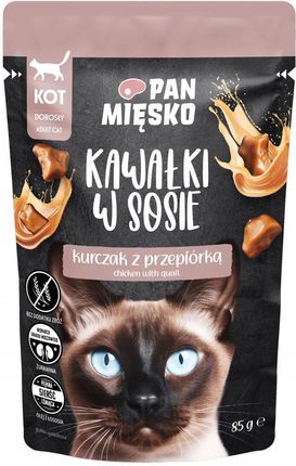 Pan Mięsko Mokra Karma Dla Kota W Sosie Z Kurczakiem I Przepiórką 85G - zdjęcie 2