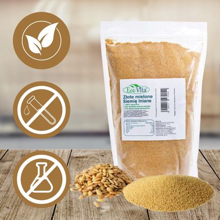 SIEMIE LNIANE MIELONE Odtłuszczone 1kg Naturalne Bez Barwników Zdrowe - zdjęcie 5