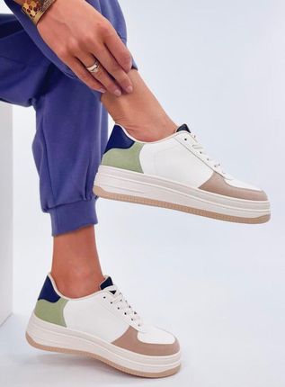 Sneakersy damskie EVERSS KHAKI - zdjęcie 3