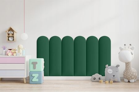 Smartlife Panel Tapicerowany Płotek Magic Velvet Butelkowa Zieleń 30x100 + Rzepy - zdjęcie 3