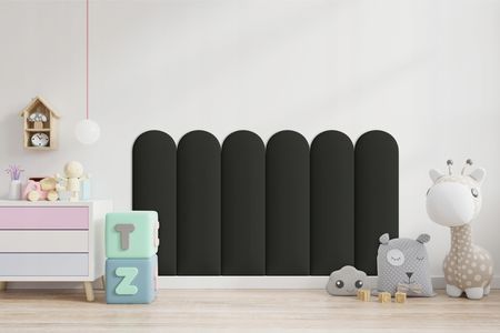 Smartlife Panel Tapicerowany Ścienny Płotek Magic Velvet Czarny 30x100 + Rzepy - zdjęcie 5