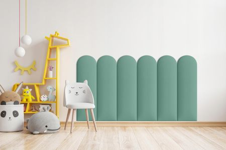 Smartlife Panel Tapicerowany Ścienny Płotek Magic Velvet Miętowy 30x100 + Rzepy - zdjęcie 3