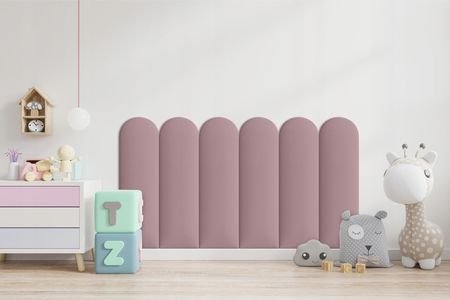 Smartlife Panel Tapicerowany Ścienny Płotek Magic Velvet Różowy 30x60 + Rzepy - zdjęcie 3