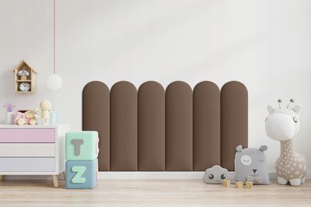 Smartlife Panel Tapicerowany Ścienny Płotek Magic Velvet Brązowy 30x80 + Rzepy - zdjęcie 4