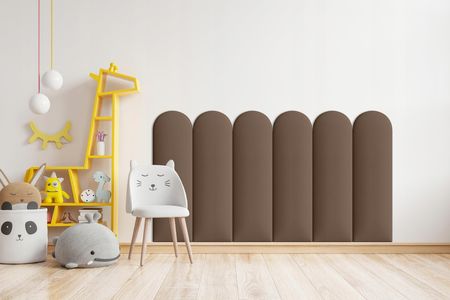Smartlife Panel Tapicerowany Ścienny Płotek Magic Velvet Brązowy 30x80 + Rzepy - zdjęcie 5