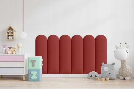 Smartlife Panel Tapicerowany Ścienny Płotek Magic Velvet Bordowy 30x100 + Rzepy - zdjęcie 2