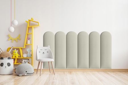 Smartlife Panel Tapicerowany Ścienny Płotek Magic Velvet Kremowy 20x80 + Rzepy - zdjęcie 5