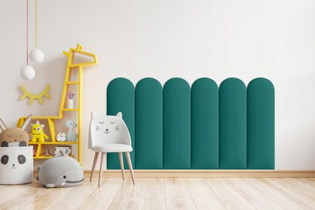 Smartlife Panel Tapicerowany Ścienny Płotek Magic Velvet Turkusowy 30x60 + Rzepy - zdjęcie 4