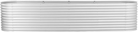 vidaXL Ogrodowa Podwyższona 400X80X81cm Stal Ocynkowana Srebrna Podwyższo - zdjęcie 2
