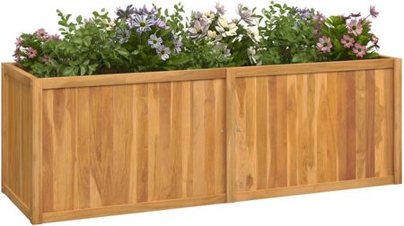 Dkd Home Decor Podwyższona Donica 150X50X50cm Z Litego Drewna Tekowa - zdjęcie 2