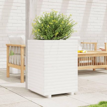 Dkd Home Decor Donica Biała 50X50X72cm Lite Drewno Sosnowa - zdjęcie 2