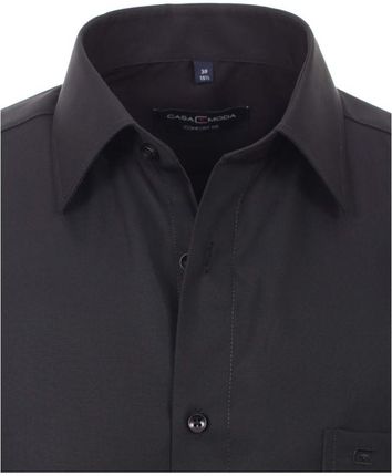 Koszula przedłużana LONG CASA MODA non-iron czarna - zdjęcie 3