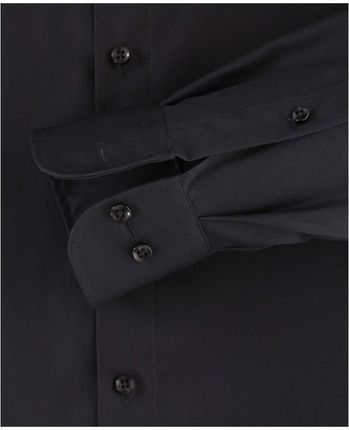 Koszula przedłużana LONG CASA MODA non-iron czarna - zdjęcie 2