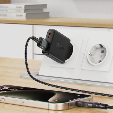 Acefast Ładowarka Sieciowa A69 Pd 30W Gan Usb-A Usb-C - Czarna - zdjęcie 2