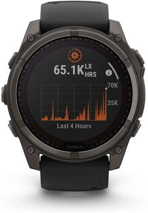 Garmin Fenix 8 51 mm Solar Sapphire Carbon DLC Tytanowy Z Paskiem Sylikonowym 010-02907-11 Czarny - zdjęcie 2
