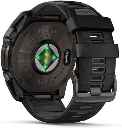 Garmin Fenix 8 51 mm Solar Sapphire Carbon DLC Tytanowy Z Paskiem Sylikonowym 010-02907-11 Czarny - zdjęcie 5