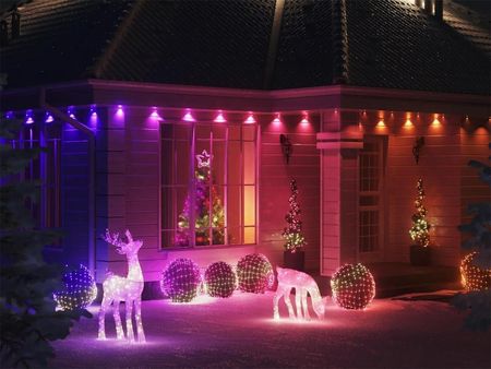 Lampki choinkowe Twinkly Strings 750 RGB LED, czarny przewód, 60 m, IP44 - zdjęcie 2