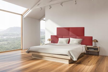 Smartlife Panel Ścienny Tapicerowany Na Ścianę Magic Velvet Czerwony 60x15 - zdjęcie 4