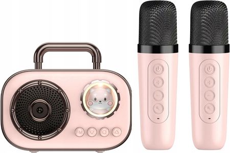 Mikrofon dla dzieci zestaw karaoke dwa mikrofony Nobitech P3-R różowy - zdjęcie 5
