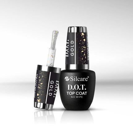 Silcare Top Z Drobinkami Dot Gold 9ml - zdjęcie 3