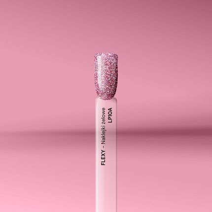 Silcare Naklejki Żelowe Nail Art. Simple Ciemnoróżowy Brokat 24 Szt. - zdjęcie 3
