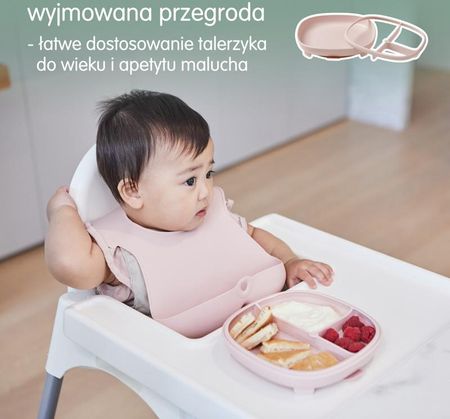B.Box Talerzyk Z Przyssawką 2 W 1 Różowy - zdjęcie 5